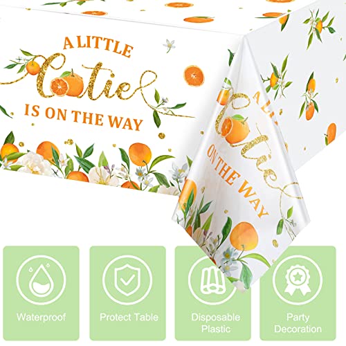 Little Cutie Tablecloths - Orange Fruit Design, 3 Pack