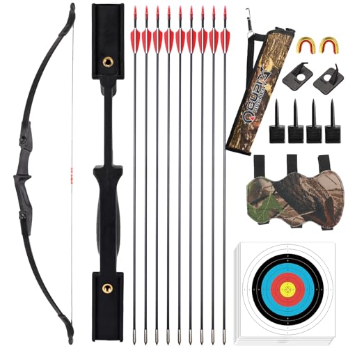 Beginner Archery Recurve Bow Set for Youth & Adults - 20/30/40lbs