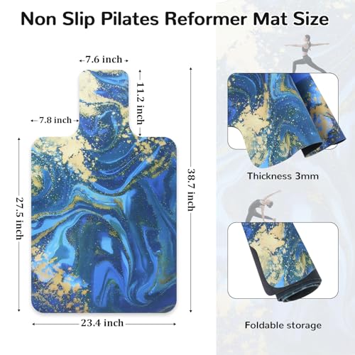 Non-Slip Pilates Reformer Mat Cover - 39" x 23", Soft Fleece