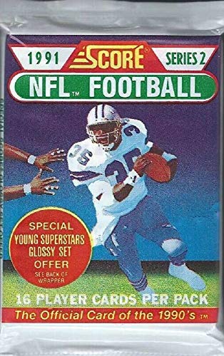 1991 NFL Football Trading Cards Pack - 16 Cards, Series 2