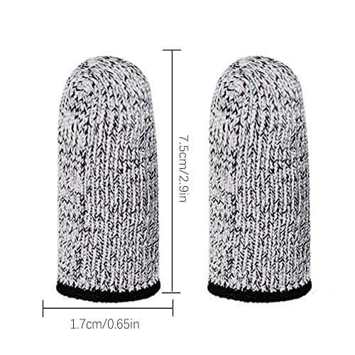 Cut-Resistant Finger Cots - 12PCS Gray Finger Protectors