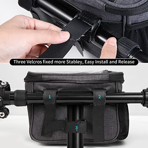 Large Bicycle Handlebar Bag with Touch Screen Pouch | 8.6" x 5.9"