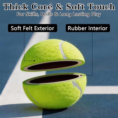 Tennis Balls for Dogs - 6 Pack Training & Practice Balls - Yellow