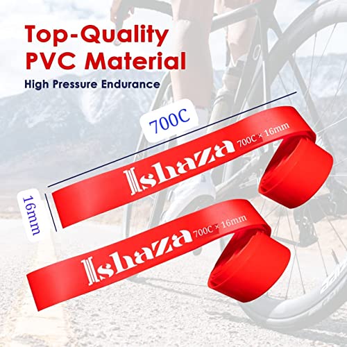 Bicycle Rim Strip 26" x 20mm - Pack of 2 Red Tubeless Liner 700C x 16mm