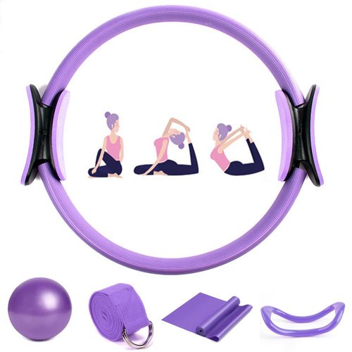 lifairea Pilates Ring Set for Women, Home Workout Pilates Equipment with Resistance Bands, 14'' Magic Circle, Mini Ball, Pilates Starter Kit for Strength, Toning and Flexibility