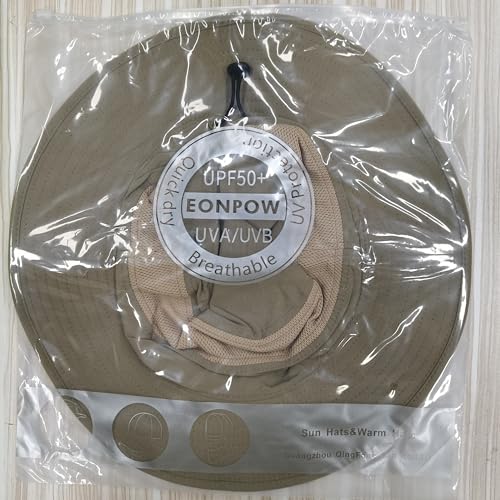 Windproof UPF50+ UV Protection Fishing Hat - Khaki