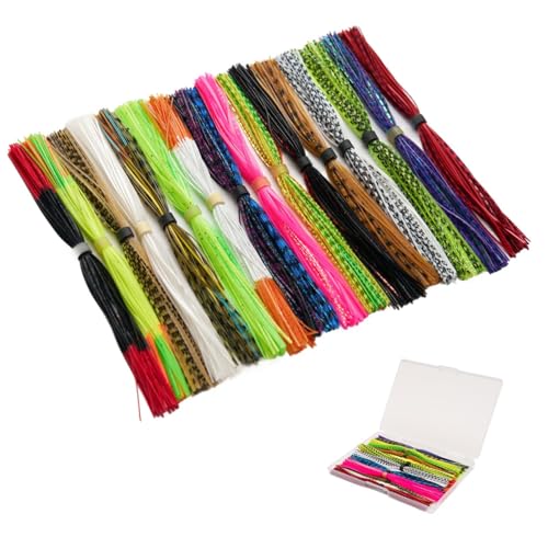 16-Color Silicone Fishing Lure Skirt Legs - Fly Tying Material