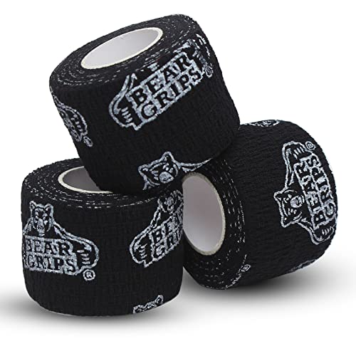 Bear Grips Black Weightlifting Tape | Thumb and Wrist Support, 3-Pack