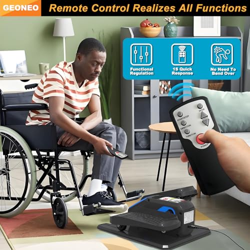 Under Desk Elliptical Machine - Electric Pedal Exerciser for Seniors - Blue