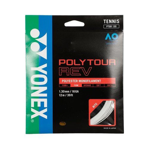 Yonex Polytour Rev 1.25mm 12m Pack Tennis String White