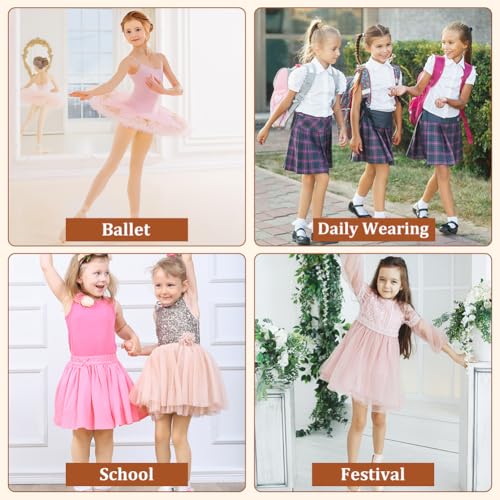 Ballet Tights for Girls - Ultra Soft Stretch Footed Leggings, 20den Skin Colored - Medium