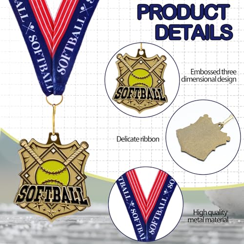 Sports Awards Medals with Neck Ribbons, 2''
