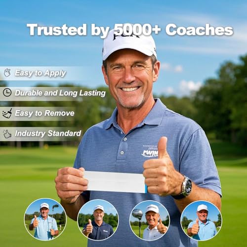 Professional Golf Grip Tape Strips - 20 Pack, 2" x 10" Double-Sided