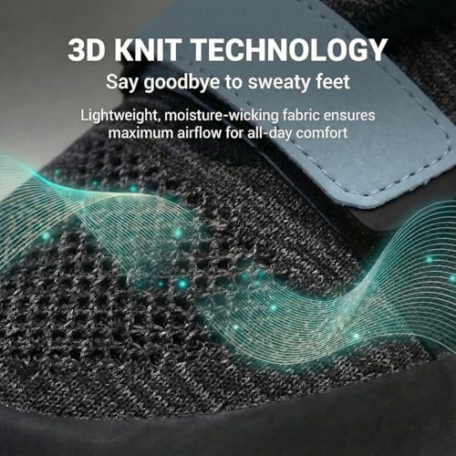 Ziitop Mens Climbing Shoes with Dual Hook-and-Loop Closure