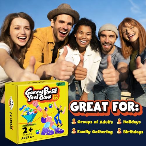 Giant Yard Game Set for Adults & Kids - Outdoor Toss & Catch Party Game with 4 Oversized Pants & Accessories
