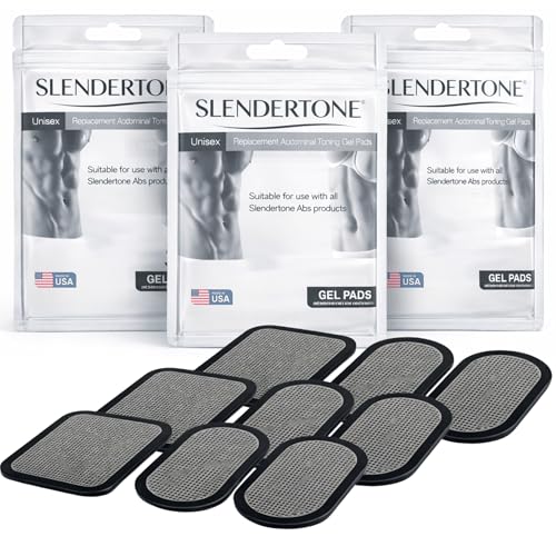 Slendertone Abs Gel Replacement Pads - 3 Sets of 3 for Abdominal Toning Belts