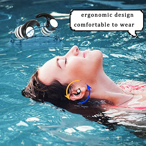 Reusable Silicone Swimming Ear Plugs - Waterproof Noise Reduction Earplugs