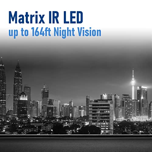 R-Tech 2MP TVI Turret Dome Camera with Matrix IR Night Vision, 4-inch Security Analog Camera, IP 67 Outdoor Weatherproof, Full Metal Housing, 4-in-1 AHD/CVBS/CVI/TVI - 2.8mm Fixed Lens