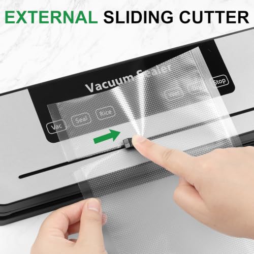 VACLER 6-in-1 Automatic Vacuum Sealer Machine with Built-in Cutter (Compact, 120W)