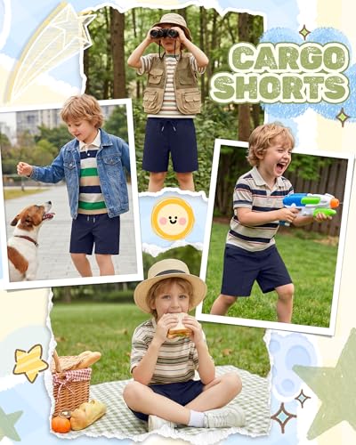 Boys Quick-Dry Athletic Shorts - Yooo's Vivi (5-14 yrs) Nylon