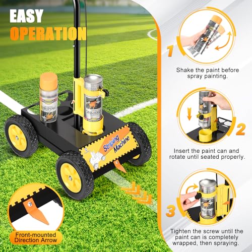 Parking Lot Striping Machine - Adjustable 2-4" Line Striper - Black