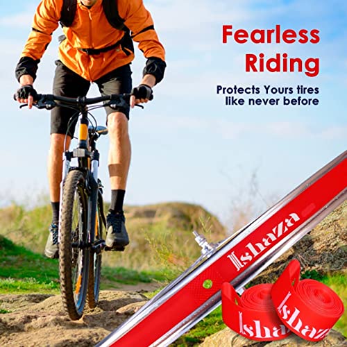 Bicycle Rim Strip 26" x 20mm - Pack of 2 Red Tubeless Liner 700C x 16mm