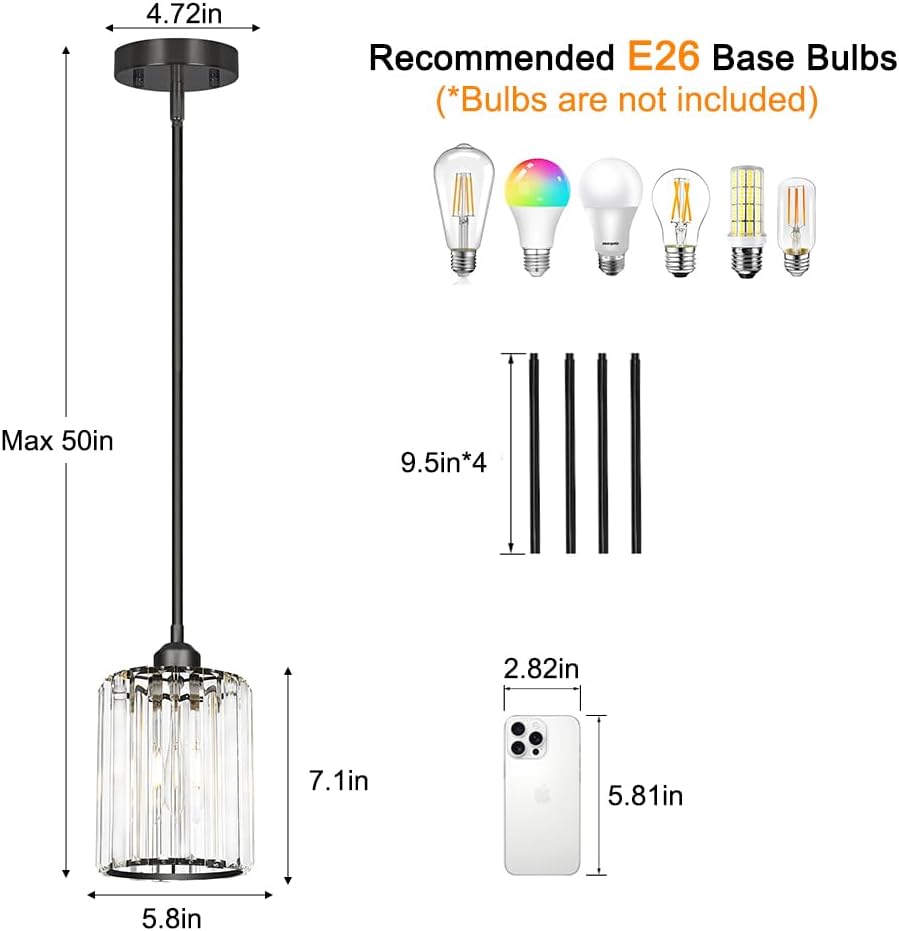Modern Gold Crystal Ceiling Light Fixture - 11-Inch Semi Flush Mount Chandelier for Kitchen & Entryway