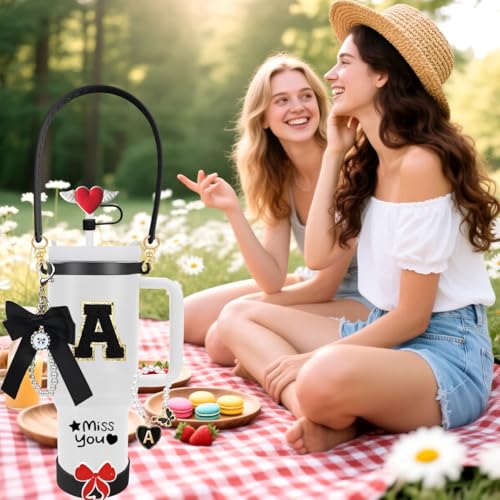 11-Piece Tumbler Accessory Set for 30oz/40oz Cups - Black Letter W
