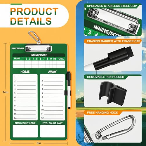 Baseball Coaching Clipboard - Dual-Sided Lineup Board