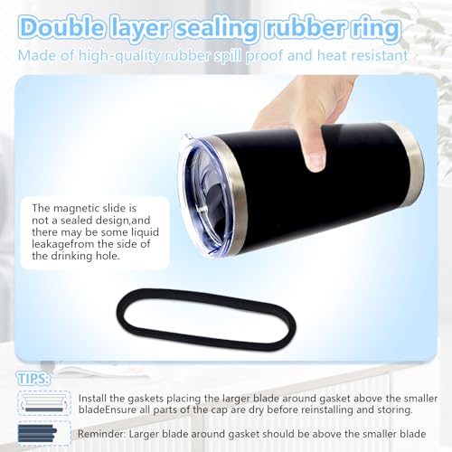 20 oz Replacement Tumbler Lids with Magnetic Slider - 3 Pack
