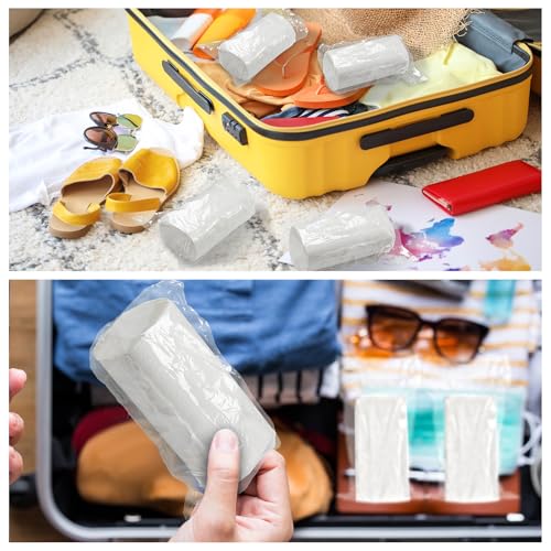 Affrolling 12 Rolls Travel Toilet Paper Packs Clear Coreless Soft Bathroom Tissue
