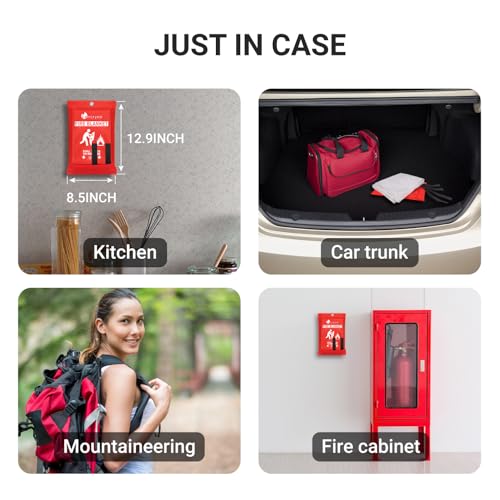Lancryen Emergency Fire Blanket, Extinguisher Suppression Fabric,