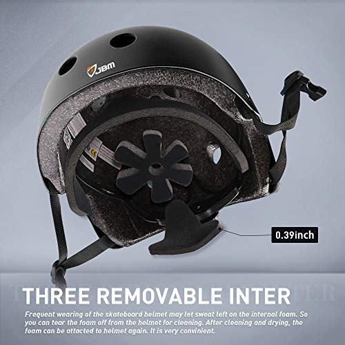 Skating Protective Gear Set for Ages 14+ - Helmet, Knee & Elbow Pads, Wrist Guards - Black