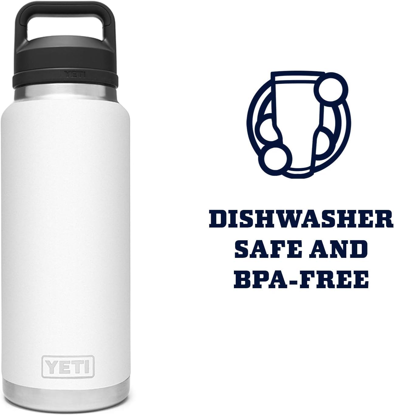 YETI Rambler 36 oz Bottle, Leakproof, Vacuum Insulated, Stainless Steel with Chug Cap, Key Lime