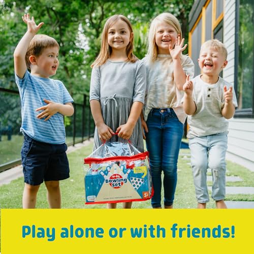Kids Bowling Set with 10 Pins & 2 Balls - Indoor Active Game