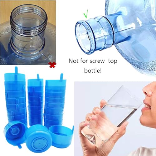 30 Pack Non-Spill Water Jug Caps for 3 & 5 Gallon Bottles