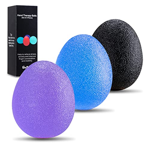 Silicone Squeeze Balls - 3-Piece Stress Relief & Grip Strength Set