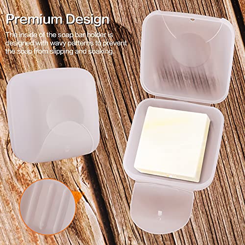 Clear Plastic Soap Case Holder - 2 Pcs Travel Container