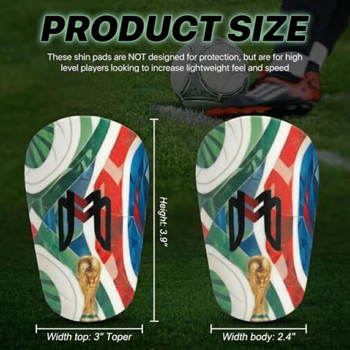 MediCaptain MiniGuards World Cup Mini Shin Guards for Soccer Players – Lightweight & Unobstructed Touch