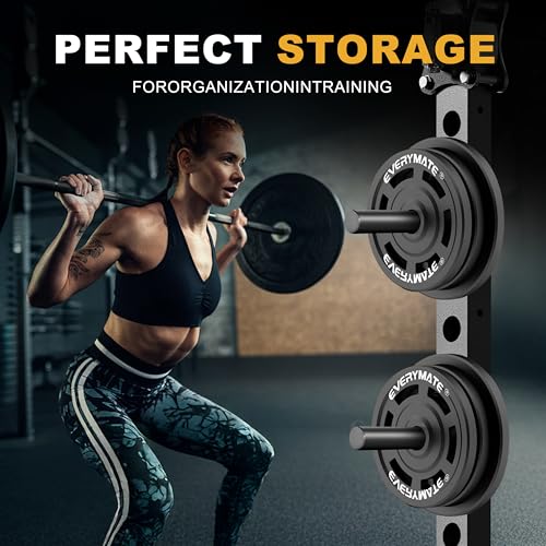 Weight Plate Holder for Power Rack - 1" Hole, 9.05 Inch Arm
