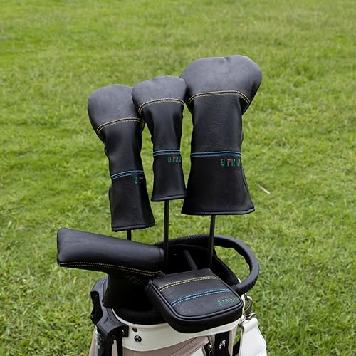 Aliennana Leather Mallet Putter Headcover for Golf Clubs - Birdie Design