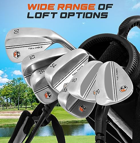 Full Choice Silver 70° Golf Wedge - Lob & Sand Wedge for Men & Women, Right Hand