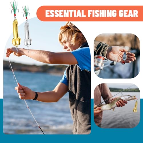 4 Pcs Fishing Lures Set - Gold & Silver, 15g & 21g - Fun Gift for Fish Lovers