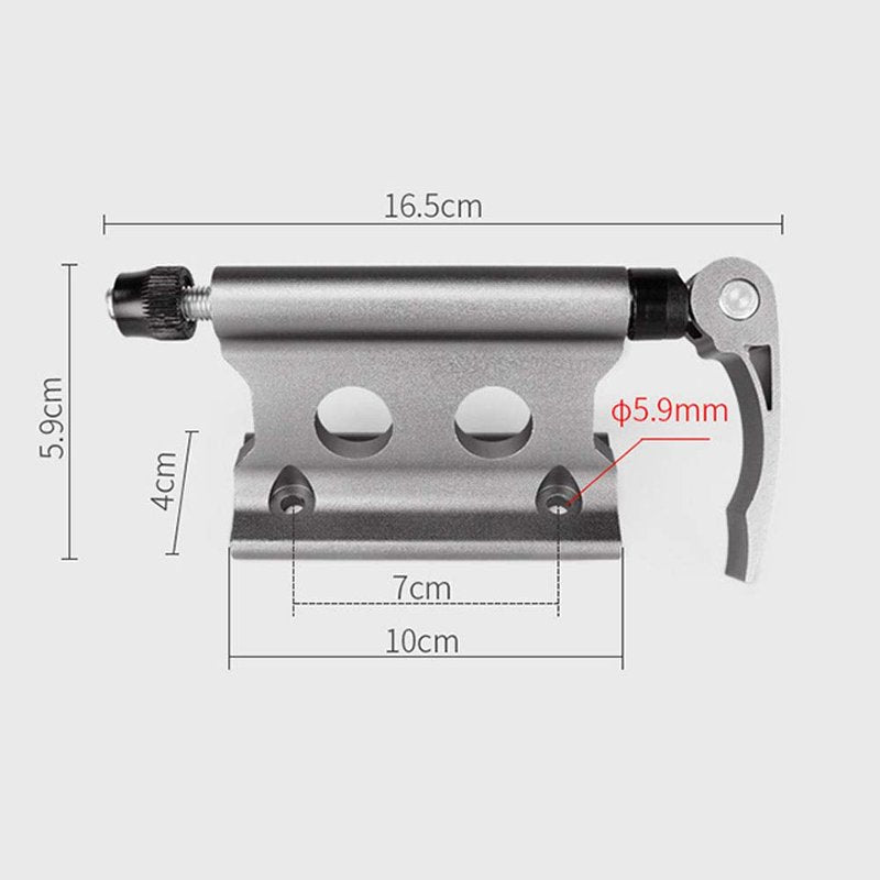 CXOYLL Bike Block Fork Mount w/Quick-Release Lever, Aluminum Alloy Bicycle Front Fork Fixed Clip Luggage Rack for Truck Bed/Trailer/Van, Vertical or Horizontal Mounted (Silver)