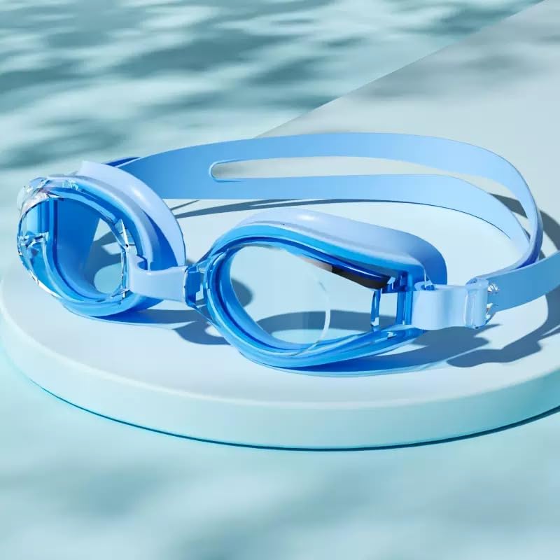 Swim Goggles with Anti-Fog & UV Protection - Blue