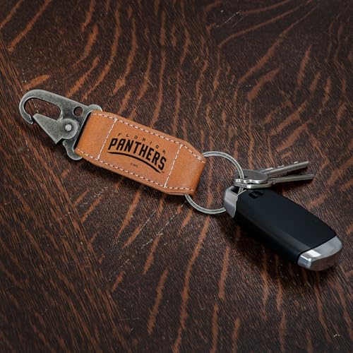 NHL Hockey Laser Engraved Carabiner Keychain - Florida Panthers