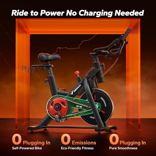 Magnetic Exercise Bike for Home Gym - Low Noise, 350 lbs Capacity - Red