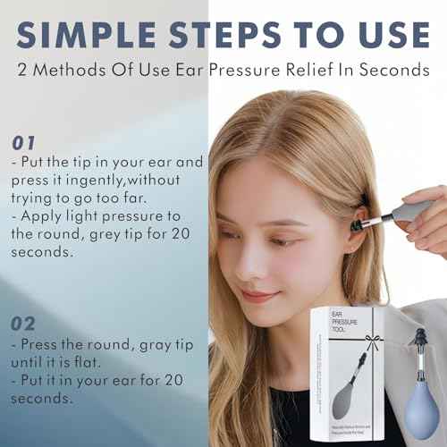 HillDog Migraine and Headache Relief Tinnitus Products, Ear Pressure Relief Suction Device,Airplane Ear Pressure Relief Inner Ear Equalization Tool,Reduces Tension with 3 Sizes Earplugs-Grey