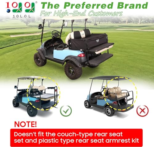 10L0L 4-Passenger Golf Cart Storage Bag - Dustproof Rear Seat Organizer for Yamaha, EZGO, Club Car