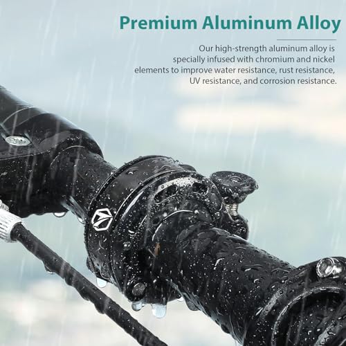 Aluminum Alloy Bike Bell - Crisp & Loud Sound - Black